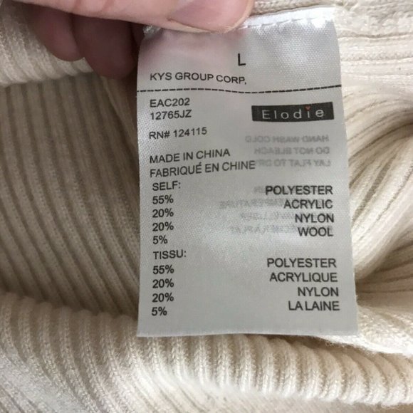 Elodie from Nordstrom Rack Ivory Sweater, Size L - Picture 10 of 11